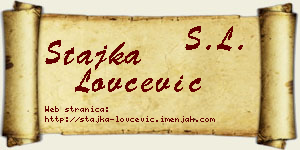 Stajka Lovčević vizit kartica